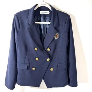 Hippocampe Paris Navy Nautical Marine Emblem Blazer